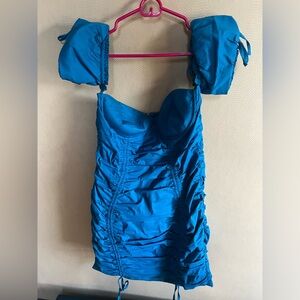 Oh Polly ruched short sleeved dress size US 10